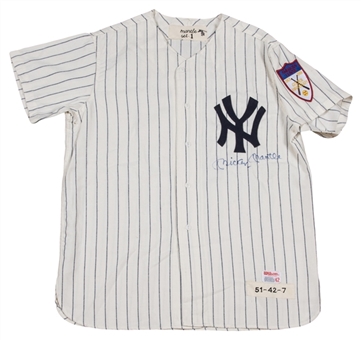 Mickey Mantle Autographed 1951 Style New York Yankees Jersey (Beckett)